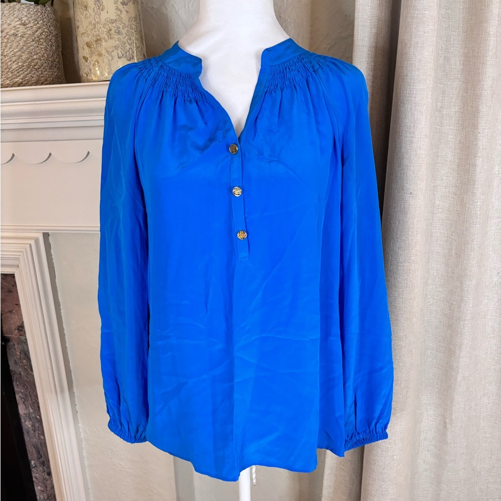 Lilly Pulitzer silk v neck blouse woman’s xs